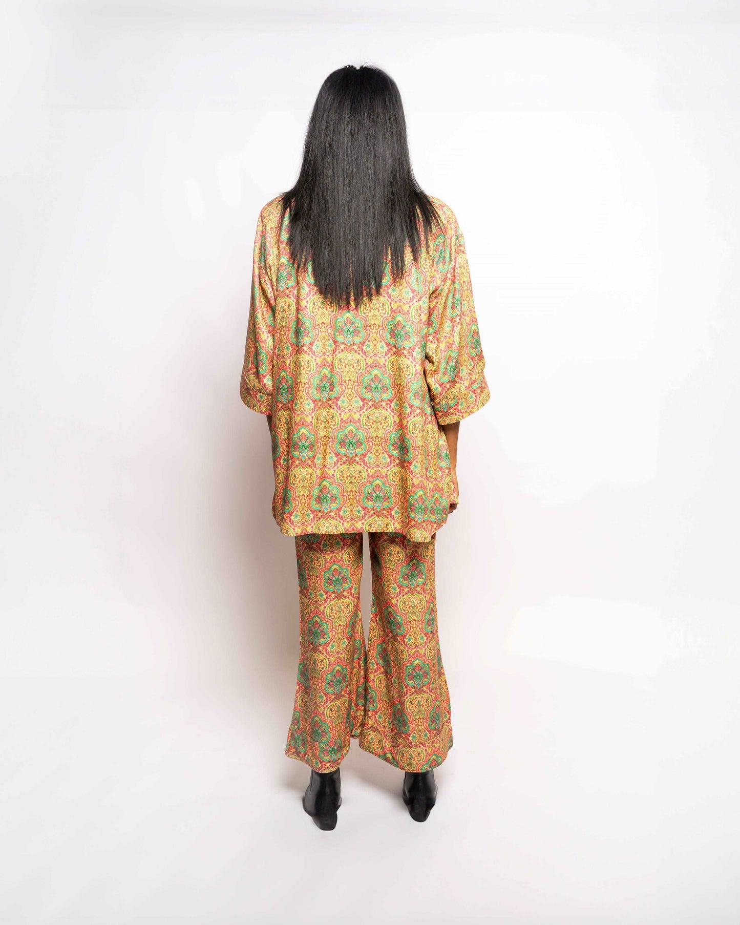 Multicolor printed coord set