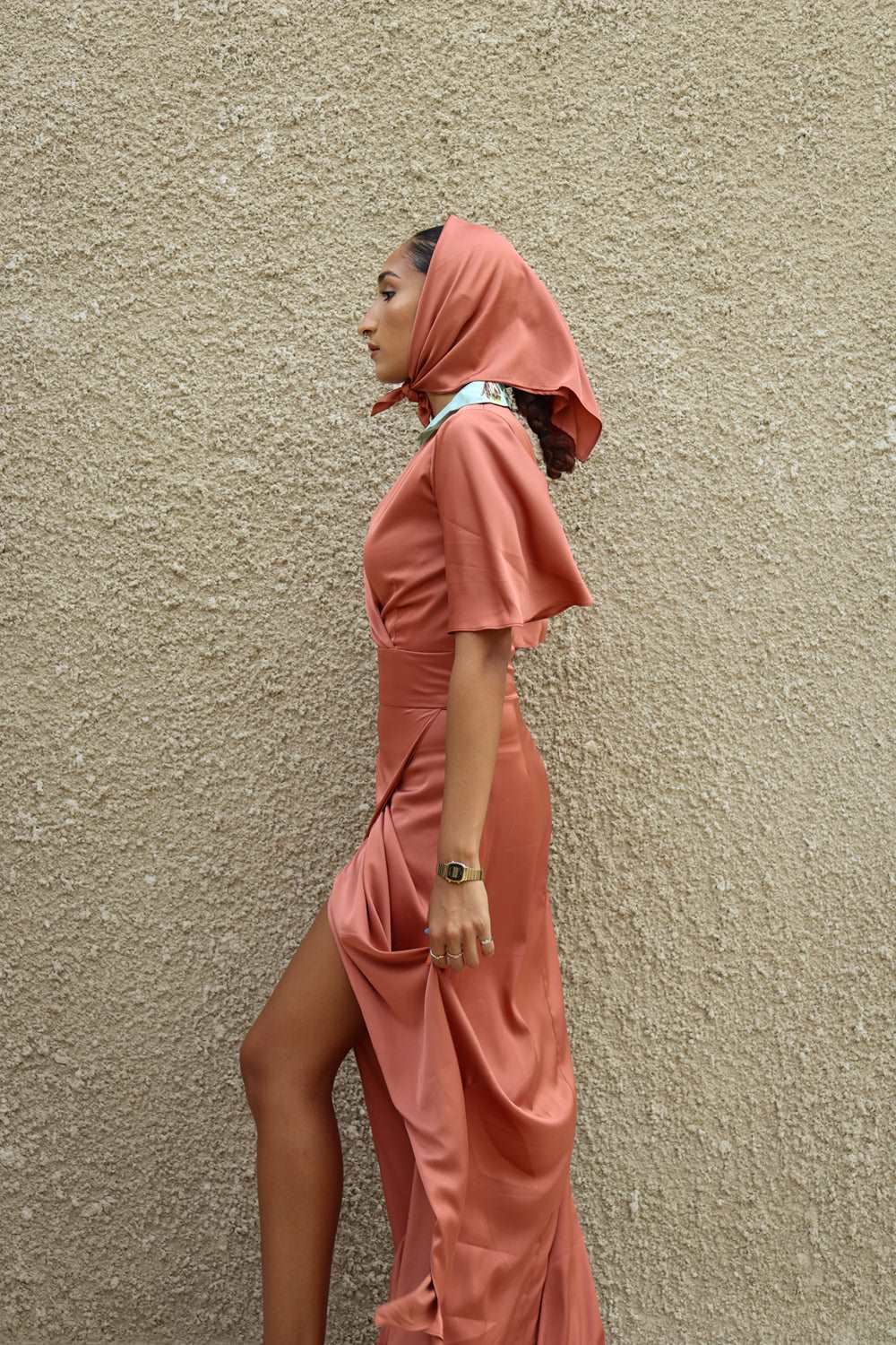 The Carnation Slit Gown