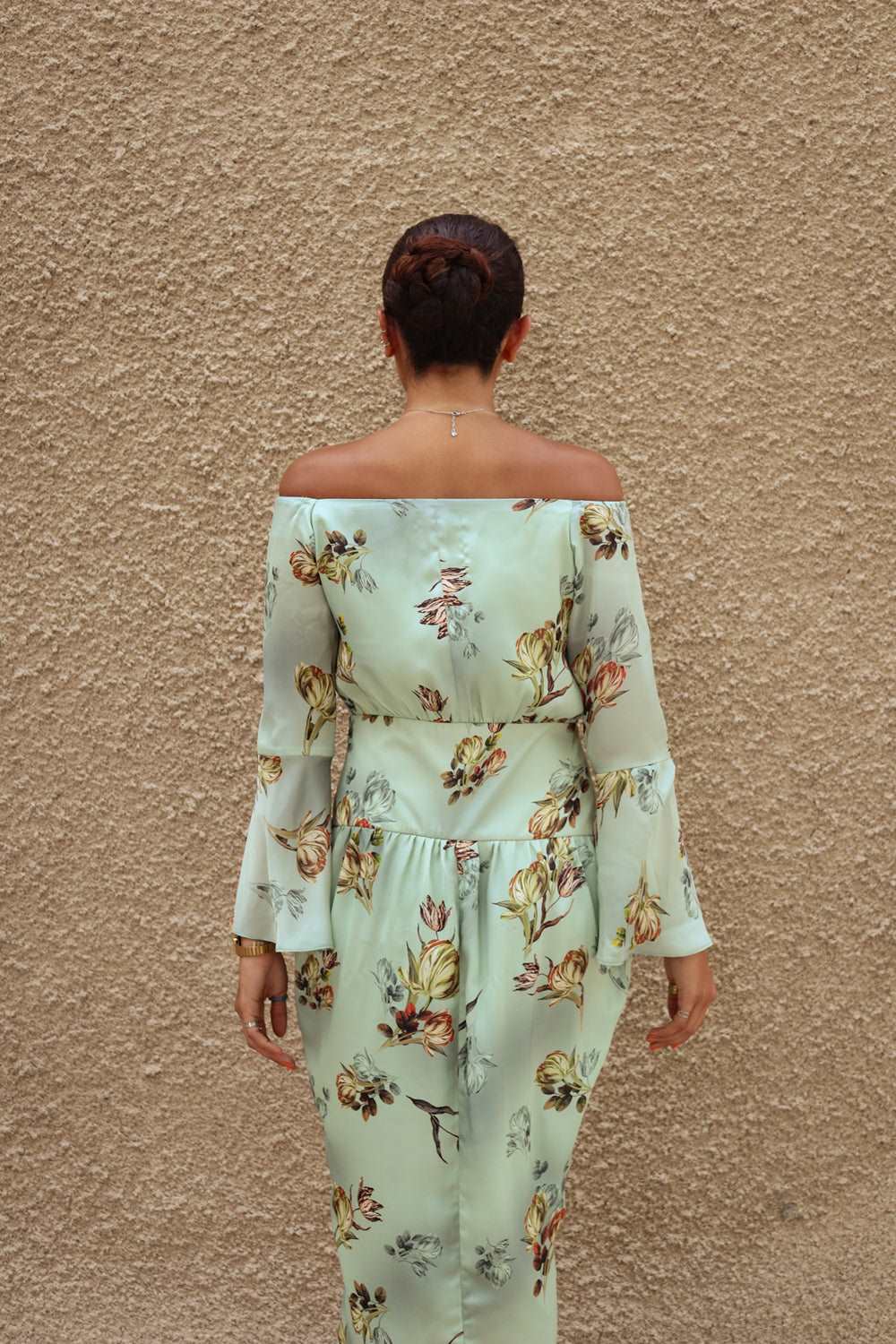 The Hemerocallis Off-Shoulder Gown