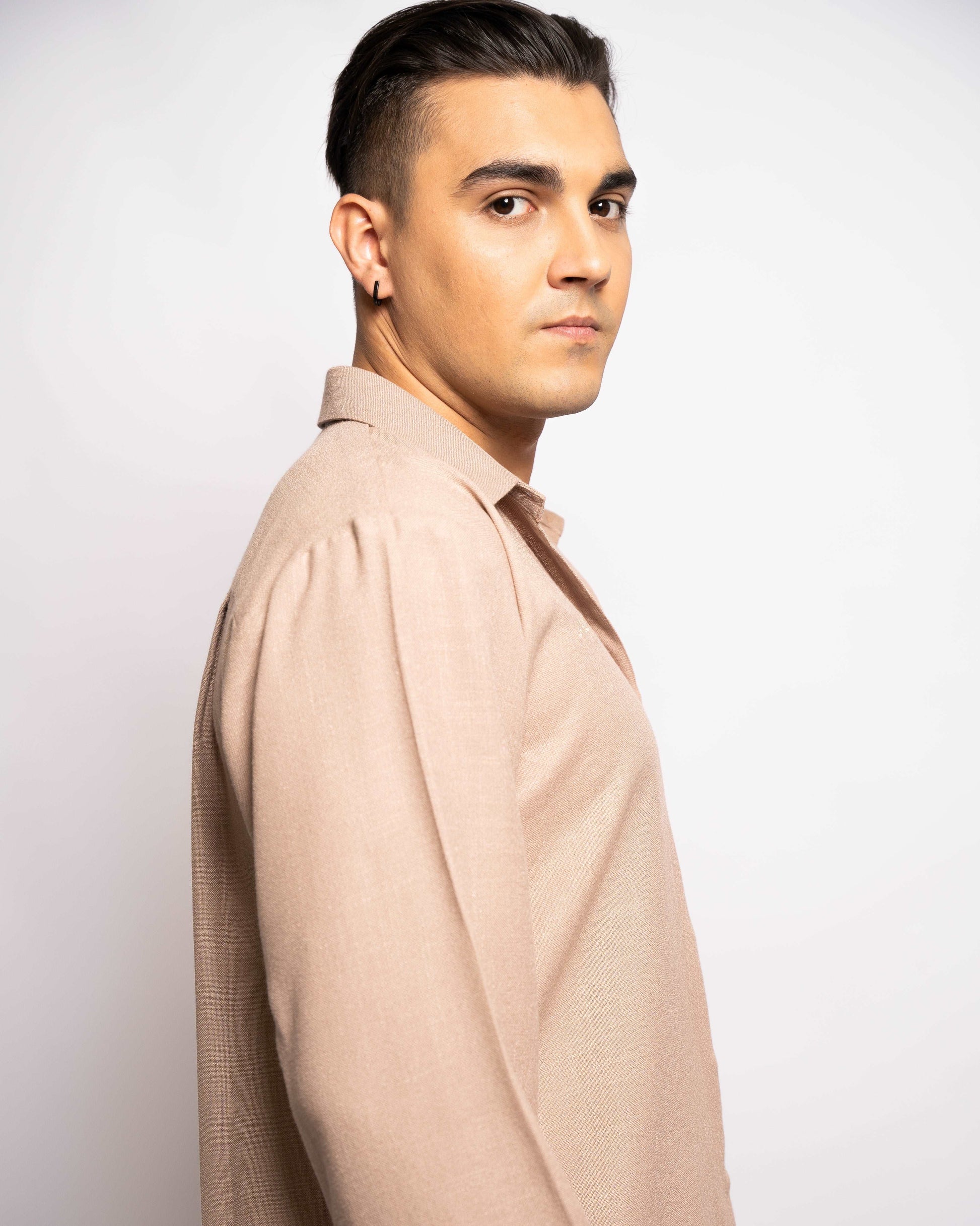 Duo-Color Beige Unisex Co-ord Set