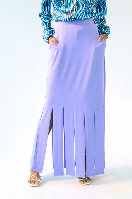 Primal Rush Ultraviolet Tassel Skirt